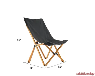 Overland Vehicle Systems Kick It Camp Chair - Wood Base & Storage Bag - 30100041