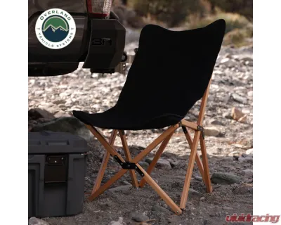 Overland Vehicle Systems Kick It Camp Chair - Wood Base & Storage Bag - 30100041