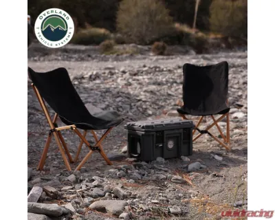 Overland Vehicle Systems Kick It Camp Chair - Wood Base & Storage Bag - 30100041