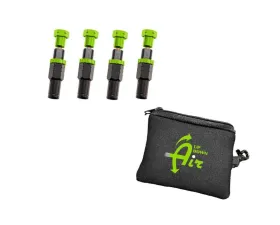 Overland Vehicle System 4 Piece PSI 10-30lbs Adjustable Tire Deflator Kit & Storage Bag