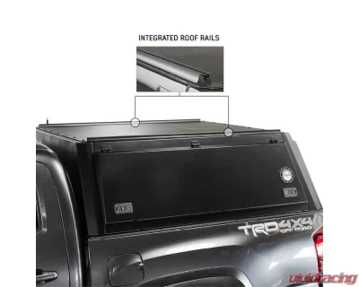 Overland Vehicle Systems Expedition Truck Cap w/ Full Wing Doors, Front And Rear Windows & 3rd Brake Light Toyota Tundra 5.5 ft Bed 2007-2021 - 70100021