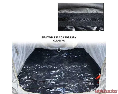 Overland Vehicle System Grey Body | Green Trim 4 Walls & Floor HD Nomadic 2.5 Awning Room Enclosure - 18089921