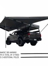 Overland Vehicle System Dark Grey Black Travel Cover Universal HD Nomadic 180 Awning                                     - 19609907 - Image 4