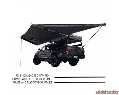 Overland Vehicle System Dark Grey Black Travel Cover Universal HD Nomadic 180 Awning - 19609907