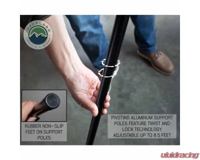 Overland Vehicle System Dark Grey Black Travel Cover Universal HD Nomadic 180 Awning - 19609907