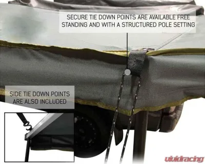 Overland Vehicle System Dark Grey Black Travel Cover Universal HD Nomadic 180 Awning - 19609907