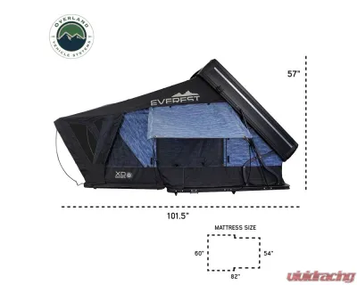 Overland Vehicle System Grey Body & Black Rainfly XD Everest Cantilever Aluminum Roof Top Tent - 18489902