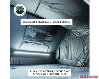 Overland Vehicle System Grey Body & Black Rainfly XD Everest Cantilever Aluminum Roof Top Tent - 18489902