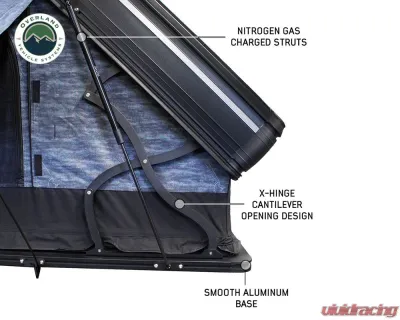 Overland Vehicle System Grey Body & Black Rainfly XD Everest Cantilever Aluminum Roof Top Tent - 18489902