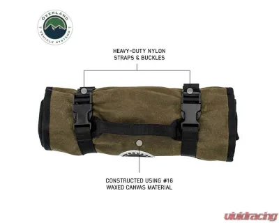 Overland Vehicle System Small Wrench Tool Roll #16 Waxed Canvas 12 Slot Storage Bag - 21209941