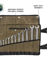 Overland Vehicle System Small Wrench Tool Roll #16 Waxed Canvas 12 Slot Storage Bag                                     - 21209941 - Image 7