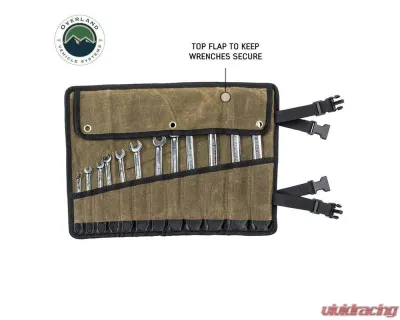 Overland Vehicle System Small Wrench Tool Roll #16 Waxed Canvas 12 Slot Storage Bag - 21209941