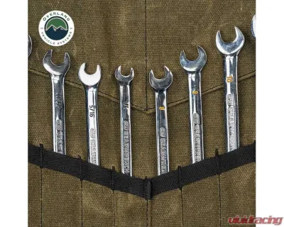 Overland Vehicle System Small Wrench Tool Roll #16 Waxed Canvas 12 Slot Storage Bag - 21209941