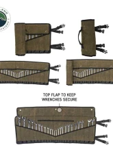 Overland Vehicle System Small Wrench Tool Roll #16 Waxed Canvas 12 Slot Storage Bag                                     - 21209941 - Image 10