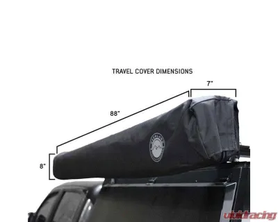 Overland Vehicle System  XD Nomadic 270 Awning with Lights & Black Out Passenger Side Grey Hex No Brackets No Hardware - 18179929
