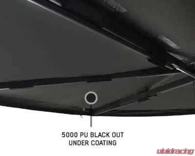 Overland Vehicle System  XD Nomadic 270 Awning with Lights & Black Out Passenger Side Grey Hex No Brackets No Hardware - 18179929
