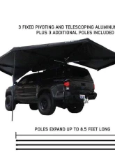 Overland Vehicle System  XD Nomadic 270 Awning with Lights & Black Out Passenger Side Grey Hex No Brackets No Hardware                                     - 18179929 - Image 4