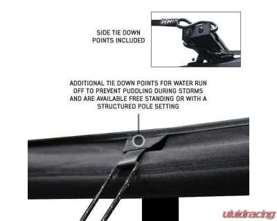 Overland Vehicle System  XD Nomadic 270 Awning with Lights & Black Out Passenger Side Grey Hex No Brackets No Hardware - 18179929