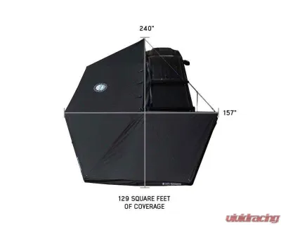 Overland Vehicle System  XD Nomadic 270 Awning with Lights & Black Out Passenger Side Grey Hex No Brackets No Hardware - 18179929