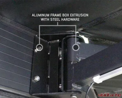 Overland Vehicle System  XD Nomadic 270 Awning with Lights & Black Out Passenger Side Grey Hex No Brackets No Hardware - 18179929