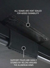 Overland Vehicle System  XD Nomadic 270 Awning with Lights & Black Out Passenger Side Grey Hex No Brackets No Hardware                                     - 18179929 - Image 9