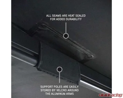 Overland Vehicle System  XD Nomadic 270 Awning with Lights & Black Out Passenger Side Grey Hex No Brackets No Hardware - 18179929