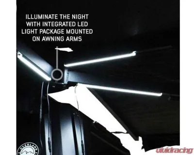 Overland Vehicle System  XD Nomadic 270 Awning with Lights & Black Out Passenger Side Grey Hex No Brackets No Hardware - 18179929