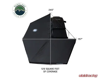 Overland Vehicle System XD Nomadic 270 Awning W/Lights & Black Out Passenger Side - No Brackets - 18179919