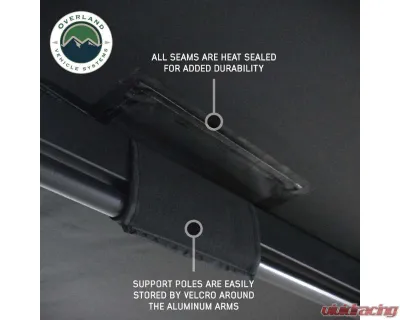 Overland Vehicle System XD Nomadic 270 Awning W/Lights & Black Out Passenger Side - No Brackets - 18179919