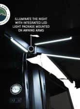 Overland Vehicle System XD Nomadic 270 Awning W/Lights & Black Out Passenger Side - No Brackets                                     - 18179919 - Image 10