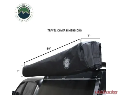 Overland Vehicle System XD Nomadic 270 Awning W/Lights & Black Out Passenger Side - No Brackets - 18179919