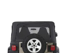 Overland Vehicle System Black Diamond Replacement Soft Top w/ Tinted Upper Doors Jeep TJ Jeep Wrangler 1997-2006