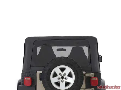 Overland Vehicle System Black Diamond Replacement Soft Top w/ Tinted Upper Doors Jeep TJ Jeep Wrangler 1997-2006 - 14010135T
