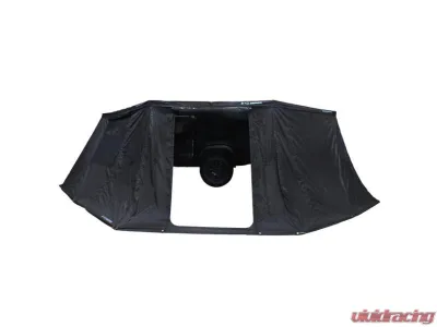 Overland Vehicle System XD Nomadic 180 Awning Wall w/ Door & Windows, Universal Black Body Black Trim w/ Storage Bag - 18159929