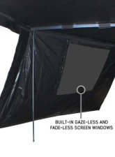 Overland Vehicle System XD Nomadic 180 Awning Wall w/ Door & Windows, Universal Black Body Black Trim w/ Storage Bag                                     - 18159929 - Image 3