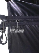 Overland Vehicle System XD Nomadic 180 Awning Wall w/ Door & Windows, Universal Black Body Black Trim w/ Storage Bag                                     - 18159929 - Image 6