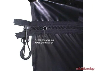 Overland Vehicle System XD Nomadic 180 Awning Wall w/ Door & Windows, Universal Black Body Black Trim w/ Storage Bag - 18159929