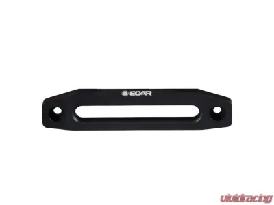 Overland Vehicle System Recovery Winch Aluminum Fairlead w/ SCAR Logo Black Powder Coat w/ Clear Finish - 19019912