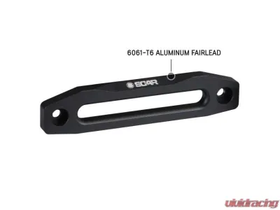 Overland Vehicle System Recovery Winch Aluminum Fairlead w/ SCAR Logo Black Powder Coat w/ Clear Finish - 19019912