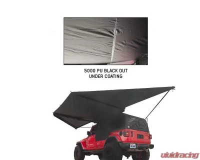 Overland Vehicle System XD Nomadic 180 Awning, Universal Fit, Black Body & Trim, Includes Travel Bag - 19609927
