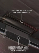 Overland Vehicle System XD Nomadic 180 Awning, Universal Fit, Black Body & Trim, Includes Travel Bag                                     - 19609927 - Image 9