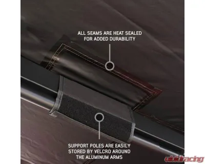 Overland Vehicle System XD Nomadic 180 Awning, Universal Fit, Black Body & Trim, Includes Travel Bag - 19609927