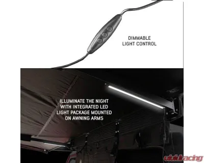 Overland Vehicle System XD Nomadic 180 Awning, Universal Fit, Black Body & Trim, Includes Travel Bag - 19609927