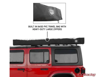 Overland Vehicle System XD Nomadic 180 Awning, Universal Fit, Black Body & Trim, Includes Travel Bag - 19609927