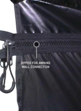 Overland Vehicle System XD Nomadic 270 Awning Wall 1 w/ Black Out, Driver Side Grey Hex Black Trim w/ Storage Bag                                     - 19690023 - Image 7