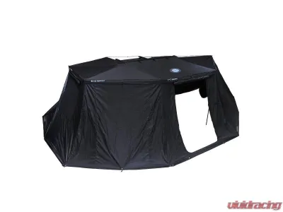 Overland Vehicle System XD Nomadic 270 Awning Wall 1 w/ Black Out, Passenger Side Grey Hex Black Trim w/ Storage Bag - 19690024