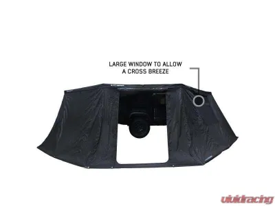 Overland Vehicle System XD Nomadic 270 Awning Wall 1 w/ Black Out, Passenger Side Grey Hex Black Trim w/ Storage Bag - 19690024