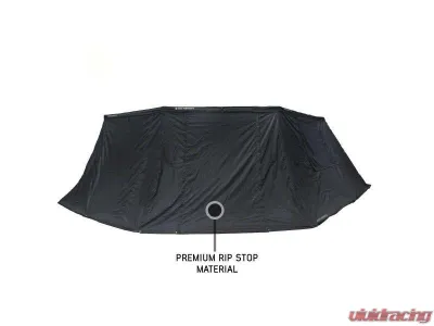 Overland Vehicle System XD Nomadic 270 Awning Wall 1 w/ Black Out, Passenger Side Grey Hex Black Trim w/ Storage Bag - 19690024