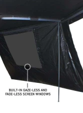Overland Vehicle System XD Nomadic 270 Awning Wall 1 w/ Black Out, Passenger Side Grey Hex Black Trim w/ Storage Bag                                     - 19690024 - Image 4