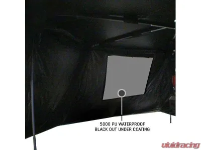 Overland Vehicle System XD Nomadic 270 Awning Wall 1 w/ Black Out, Passenger Side Grey Hex Black Trim w/ Storage Bag - 19690024